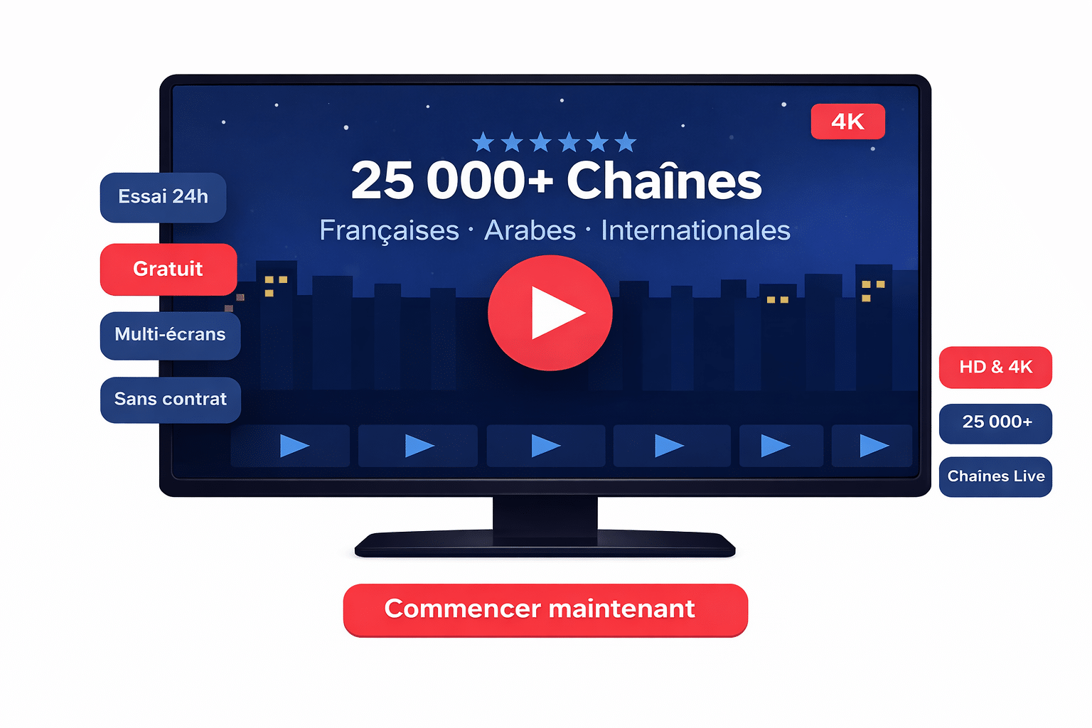 Abonnement IPTV Européen service premium 2026 chaînes 4K